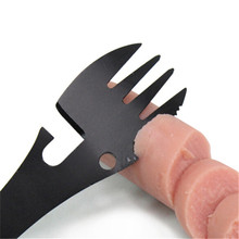Vajilla al aire libre de acero inoxidable multifuncional tenedor cuchara carne cuchillo abrebotellas vajilla portátil 2024 - compra barato