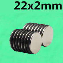 10 шт. 22x2 мм N35 супер сильный, мощный маленькие круглые Редкоземельные неодимовые магниты 22x2 мм 2024 - купить недорого