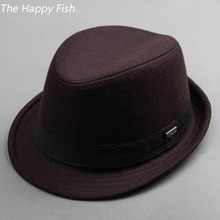 vintage fedora hat  black fedora hats for men wool felt hat mens hats fedoras 2024 - buy cheap