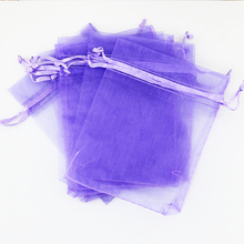 2017 New 100pcs/lot 20x30cm Purple Organza Bag Big Wedding Cosmetics Jewelry Packaging Bags Cute Drawstring Pouch Gift Bag 2024 - buy cheap