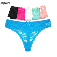 Womens Transparent Panties Sexy Lace Thongs Lingerie G-string Underwear for Girls Briefs Ladies T-back 5pcs/lot 2024 - buy cheap