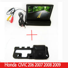 Monitor de coche plegable de asistencia para aparcamiento de coches TFT LCD en Color de alta resolución de 4,3 pulgadas con cámara para automóvil de visión trasera para Honda CIVIC 2024 - compra barato