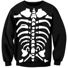 Cloudstyle 3D Print Skull Sweatshirts Men Skeleton Funny Hoodies Black Streetwear Harajuku Hipster Casual Pullovers Tops Autumn 2024 - buy cheap