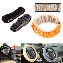 DIY Steering Wheel Covers/Extremely soft Pluch braid on the steering-wheel Warm Soft Plush Cover Car Interior Accessories New 2024 - buy cheap