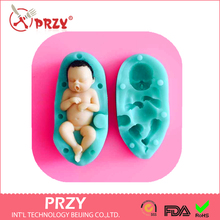 3d Baby Silicone Mold Cake Decoration Mold Sleeping Baby F1869 Moulds Fondant Silicon Rubber 001 New Arrival PRZY Cute 2024 - buy cheap