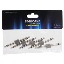 Sonicake 1/4 дюймов гитарная педаль прямой соединитель 5 пачек 1/4 "(6,35 мм) разъем моно QEC-03 2024 - купить недорого