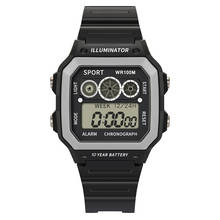 Men's Watch Luxury Sport Watch Men Analog Digital Military Silicone Army Sport LED Waterproof Watches Men Relogio Masculino 2024 - buy cheap