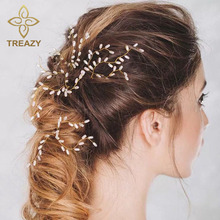 TREAZY 4pcs/lot Elegant Wedding Imitation Pearl Flower Hair Pins for Women Bridesmaid Bridal Jewelry Handmade Hair Accessories 2024 - buy cheap