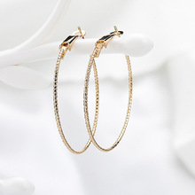 Simple Gold color Big Hoop Earring For Women Large Circle Round Earrings Statement Fashion Jewelry Accessories free shipping 2024 - buy cheap