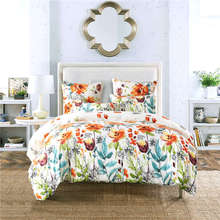 Luxury Sun Colored flowers Queen Super King Size Bedding Sets Pastoral Printed Floral Quilt Cover Set Pillowcases Single Double 2024 - buy cheap