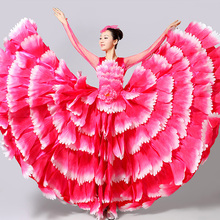 Spanish Bullfighting Dance Flamenco Skirt Ballroom Women Dress Gypsy Red Stage Wear Performance Costume Ladies Clothes DN3042 2024 - buy cheap