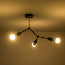 Luminária de teto moderna de ferro com led, lâmpada pandant para decoração de casa, sala de estar, sala de estudo, quarto, 3/4/6 cabeças 2024 - compre barato