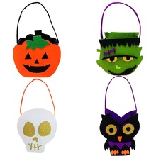 Halloween Kids Candy Bag Halloween Non-woven Bag Ghost Pumpkin Skull Felt Fabric Decorative Props Halloween Pumpkin Bag 6A0550 2024 - buy cheap
