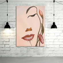 Frameless 100% Handpainted High Quality Hang Pictures Modern Wall Art abstract Oil Painting On Canvas Flower GIrl For Room Decor 2024 - buy cheap