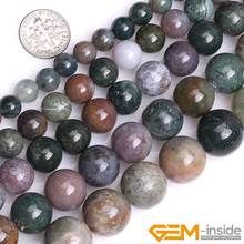Natural Stone Indian Agates Round Beads For Jewelry Making Strand 15" DIY Bracelet Necklace Jewelry Bead 4mm 6mm 8mm 10mm 12mm 2024 - buy cheap