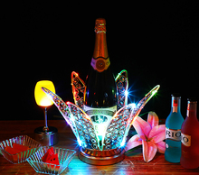 Лотос цветок перезаряжаемый светодиодный светящийся пивной держатель для вина светящийся Шампань Коктейльная посуда держатель диско Вечеринка бар аксессуары 2024 - купить недорого