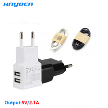 original 2A white Dual 5V USB EU Plug Wall Charger +micro USB cable for Samsung galaxy S3 I9300 note 3 note4 S6 S7 mobile phone 2024 - buy cheap