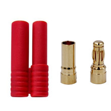 2 pairs/Lot TB35 3.5mm Gold Bullet Banana Connector plug with Red Housing 3.5 mm Thick Gold Plated For ESC Battery 20%Off 2024 - buy cheap