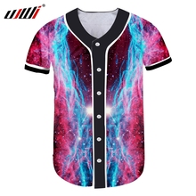 UJWI de invierno camisa de manga corta de hombre corto sexy 3D impreso trueno azul cielo estrellado de gran tamaño ropa de béisbol de los hombres camisa de Jersey 2024 - compra barato