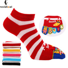 5 Pairs Cotton Toe Socks Woman Girl Silicone Printing Never Falls Off 5 Finger Socks Cute Striped Cartoon Socks Summer Style 2024 - buy cheap