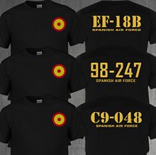 Men Cotton Short Sleeve T Shirt Fashion Spanish Air Force Roundel T-Shirt Free Sticker SPAF Spain 2 Sides Tees Shirt Harajuku 2024 - buy cheap