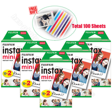 100 шт. Подлинная Fujifilm Instax Mini 11 мгновенная белая пленка для 9 7s 8 90 70 25 камеры и поделиться смартфон принтер SP-2 Liplay Link 2024 - купить недорого