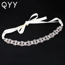 QYY Classic Crystal Alloy Head Chain Wedding Headbands Hair Jewelry Bridal Headpiece Hair Ornaments Princess Tiaras for Women 2024 - buy cheap