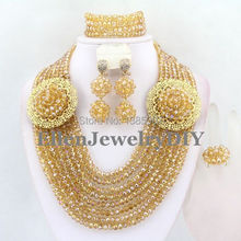 Indian African Beads Jewelry Set nigerian wedding bridal Crystal Beads Necklace Set African style necklace jewelry set W7073 2024 - buy cheap