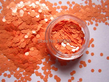 3mm Orange Solvent Resistant Hex Glitter Mix  for nail art,DIY nail polish 2024 - buy cheap