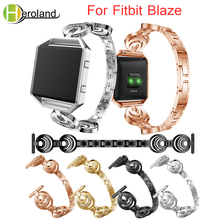 Stainless Steel Crystal Band For Fitbit Blaze smart replacement watchband WristStrap For Fitbit Blaze bracelet Watch Accessories 2024 - buy cheap