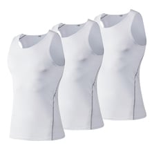 Camiseta deportiva de compresión sin mangas para gimnasio, chaleco de tren para correr, secado rápido, color blanco, 2021 2024 - compra barato