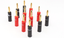 12pcs/lot  Speaker Banana Plugs 24K Gold plated Adapter Connector Socket Audio Jack Screw plastic handle 2024 - buy cheap