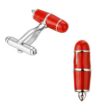 High-end men's shirt brand jewelry Cufflinks red pen cufflinks, office supplies design style of French shirt accessories 2024 - buy cheap