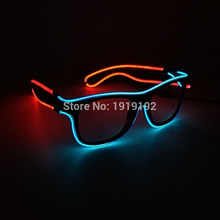 Artificial Flashing Double color Glowing Glasses 5 style Powered By DC-3V EL Wire Cold Light Tube Crazy Discos Party Decoration 2024 - buy cheap