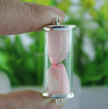 100 sets of 28*12mm tubular glass balls and two silver lid button base sets, glass vial pendant jewelry DIY glass lid 2024 - buy cheap