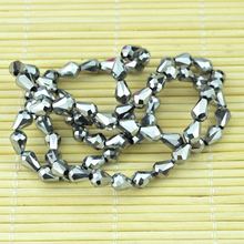 AAA Top Quality 5x7mm Teardrop Beads Crystal Glass Beads Crystal Silver Plated 700pcs/lot Free Shipping 2024 - buy cheap