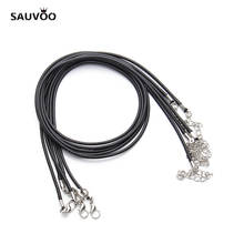 SAUVOO 20pcs/lot 15 Color Fashion Wax Cord Necklace Chains Wide 2mm with Lobster Clasps for DIY Jewelry Findings Accessories 2024 - buy cheap