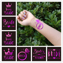 10pcs Team Bride To Be Temporary Tattoo Sticker Bachelorette Party Decorations Bridal Shower Hen Party Decor Wedding Decorations 2024 - buy cheap