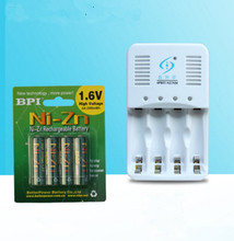 Nizn ni-zn 1.6v aa 2500mwh, bateria recarregável + carregador inteligente nizn, muito poderoso e mais forte do que a bateria ni-mh, 4 unidades 2024 - compre barato