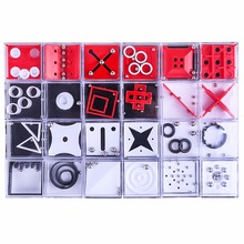 New 24Pcs/set Balance Maze Game Puzzle Boxes with Steel Ball Brain Teaser Educational Toys Gift Decompression Toy for Kid Adult 2024 - buy cheap