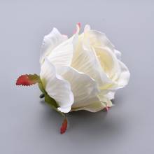 30 шт. шелковые цветущие розовые и белые розы, искусственные цветы для свадебного украшения, венок «сделай сам», подарок, скрапбукинг, большой цветок ручной работы 2024 - купить недорого