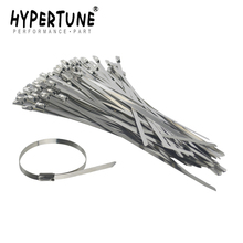 Hypertune - 200mm x 12" / 300mm x 12" Stainless Steel Header Exhaust Wrap Self Locking Cable Zip Ties Straps 100PCS HT-SLS02/03 2024 - buy cheap