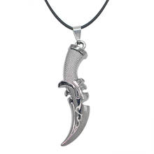 Vintage Dagger Long Pendant Necklace Punk Sword Leather Chain Statement Necklaces For Men Colar 2024 - buy cheap