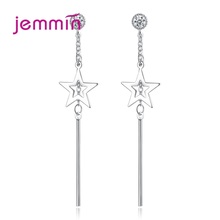 925 Sterling Silver Dangle Earrings Trendy  Star Design Sparkling Cubic Zirconia Best Gift For Women Girls Party Appointment 2024 - buy cheap