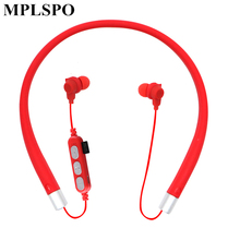 MPLSBO MST10 шейным Bluetooth наушники TF разъем карты MP3 спортивные бас Беспроводной гарнитура с микрофоном водонепроницаемые наушники для телефона 2024 - купить недорого
