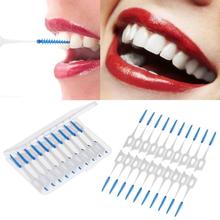 20/40 pçs/caixa silicone macio fio dental escova interdental dentes descartáveis vara palitos de dentes floss cuidados orais ferramenta limpa 2024 - compre barato