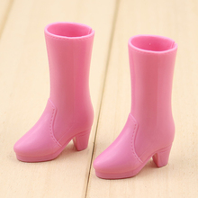 Magideal em botas de plástico, sapatos para bonecas de 12 polegadas blythe 1/6, acessório rosa para roupas 2024 - compre barato