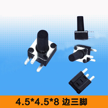 4.5*4.5*8/7.5/7/6.5/6mm SMT 3 Side Pins Side Button Power Tactile Switch SMD Sentitive Touch Tact Switch Black 2024 - buy cheap