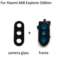 Задняя камера для Xiaomi Mi8 Explorer Edition, стеклянная линза + Крышка для камеры, круглые детали корпуса для Xiaomi Mi8 2024 - купить недорого