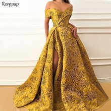 Vestidos de Noche largos con cuello en V y manga larga, vestido Formal Sexy dorado de Arabia Saudita, cuello de pico, 2021 2024 - compra barato